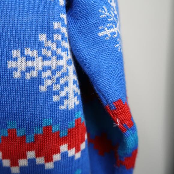 Tipsy Elves Natural Light Men's Parody Beer Christmas Holiday Sweater Large Blue - Picture 12 of 16